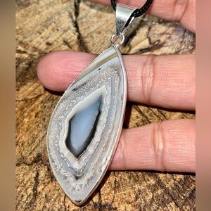 Montana Fire Agate Pendant 2 1/4”